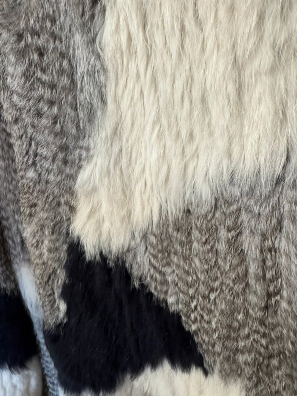 Vince Colorblock Rabbit Fur Vest XS/S - Picture 5 of 6